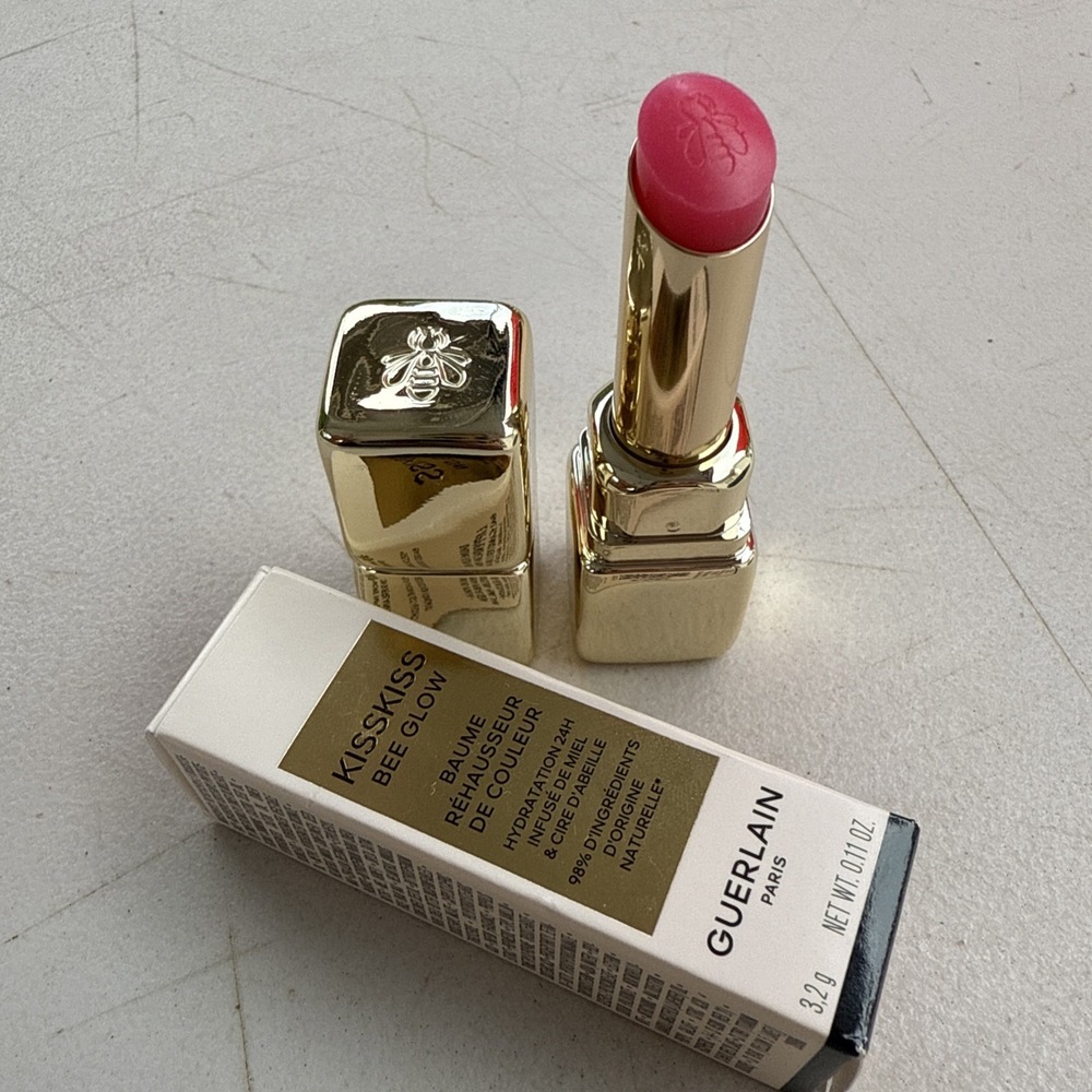 Guerlain Kiss Kiss Bee Glow Lip Balm  458 POP ROSE GLOW   (NEW IN BOX)